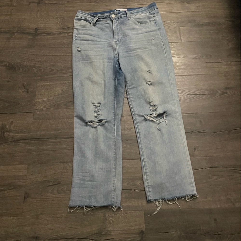 Distressed, Freyed Flying monkey jeans